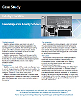 Case study di cablaggio: Scuole della contea di Cambridgeshire